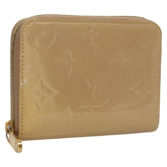 LOUIS VUITTON Vernis Zippy Coin Purse Coin Purse Beige Poodle M91762 Auth 125494 - Picture 1 of 16